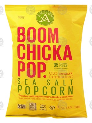 Angie's Boom ChickA Pop. sea salt popcorn, popped 4.8 ounce