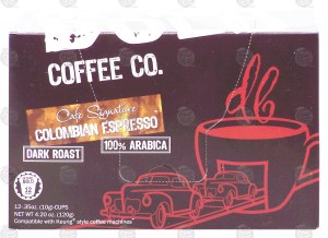 Detroit Bold Cafe Signature colombian expresso, 100% arabica, dark roast, 12 cups 4.2 ounce