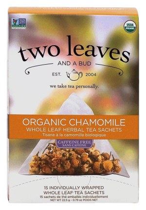 Two Leaves Tea Company organic chamomile whole leaf tea 15-sachets 22.5 gram
