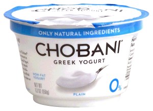 Chobani non-fat plain greek yogurt 5.3 ounce