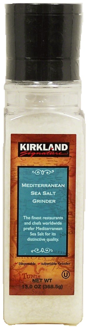 Kirkland Signature mediterraneas sea salt grinder 13 ounce