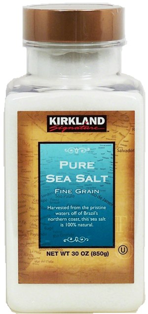 Kirkland Signature pure sea salt, fine grain 30 ounce