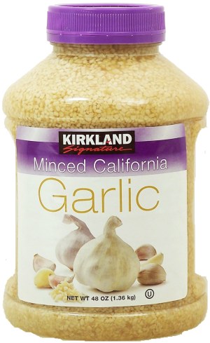 Kirkland Signature minced garlic, california 48 ounce