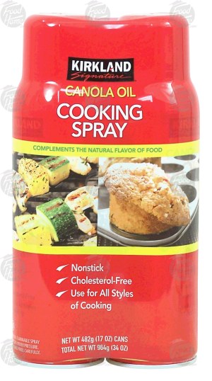 Kirkland Signature cooking spray, canola oil, 17-oz 2 pack