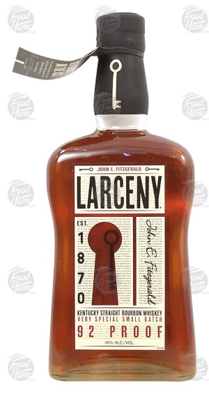 Larceny John E. Fitzgerald kentucky straight bourbon whiskey, very small batch, 46% alc. by vol. 750 milliliter