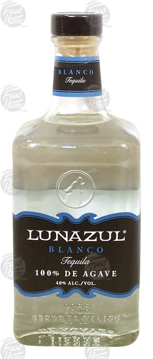 Lunazul Blanco tequila, 100% de agave, 40% alc. by vol. 750 milliliter