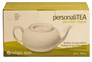 Adagio personaliTEA porcelain teapot, white color, 24-oz., 700-ml 1 count