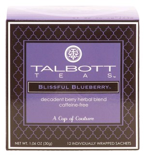 Talbott Teas blissful blueberry, caffeine-free, 12-bags 1.06 ounce