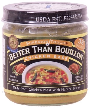 Better Than Bouillon Superior Touch chicken base made from concentrated meat with natural juices 38 servings 8 ounce