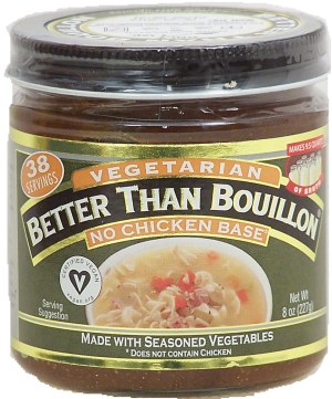 Better Than Bouillon vegetarian no chicken base made with seasoned vegetables, 38 servings 8 ounce