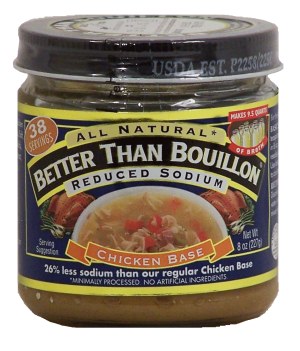 Better Than Bouillon All Natural reduced sodium chicken base, makes 9.5 quarts of broth 8 ounce
