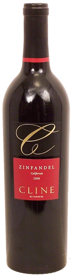 Cline zinfandel wine of California, 14% alc. by vol. 750 milliliter