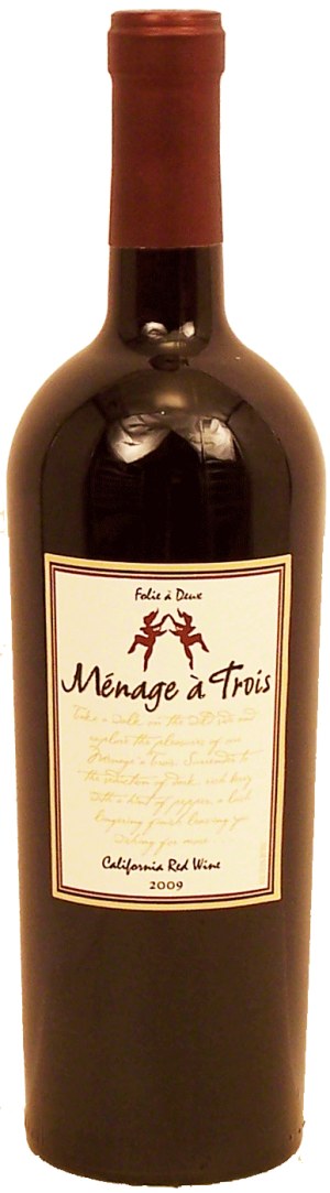 Folie A Deux Menage a Trois red wine of California, 13% alc. by vol. 750 milliliter